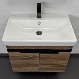 Тумба с раковиной Comforty Соло 00-00010978 70 см Дуб темно-коричневый